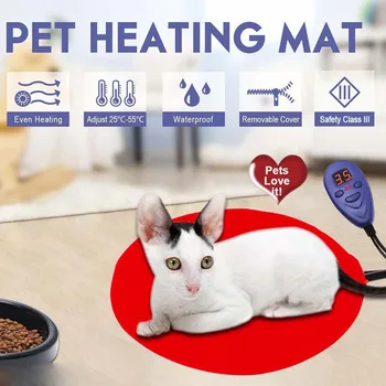 

Pet Heat Pad Electric Heated Mat For Puppy Dog Cat Winter Pets Dog Mat Heating Cushion Bed Warm Pad Blanket Mattress 120v