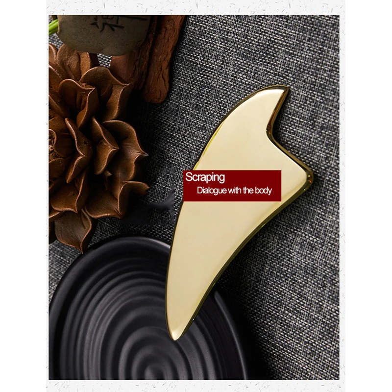 Gua Sha Brass Plate Dredge The Meridians Massage Health Care Chinese Medicine Maintenance Acupoint Durable Manual Guasha Scraper
