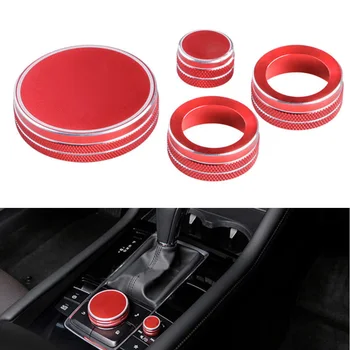 

Interior Knob Trim Inner Aluminum alloy Red Replacement Parts Accessories Car
