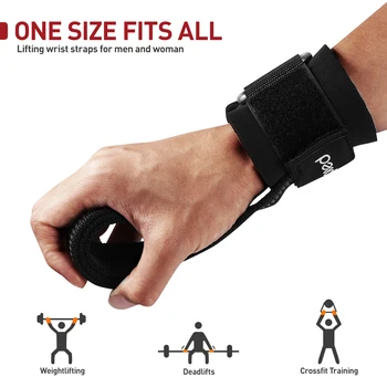 

2pcs Weightlifting Straps Gym Fitness Wrist Wrap Bodybuilding Dumbbell Barbell Exercise Training Tool Arm Guard Equipment