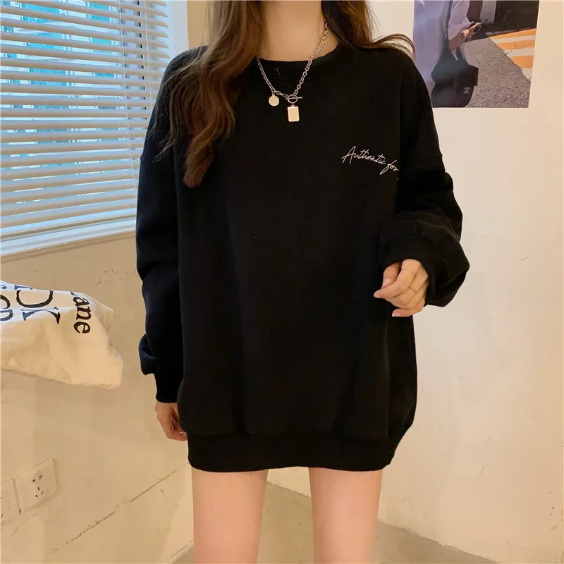 PX3372 Mid-length plus velvet Sweatshirts women