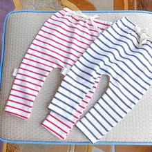 Новинка года; сезон весна-осень; детская одежда для маленьких мальчиков и девочек; повседневные спортивные штаны с завязками в полоску