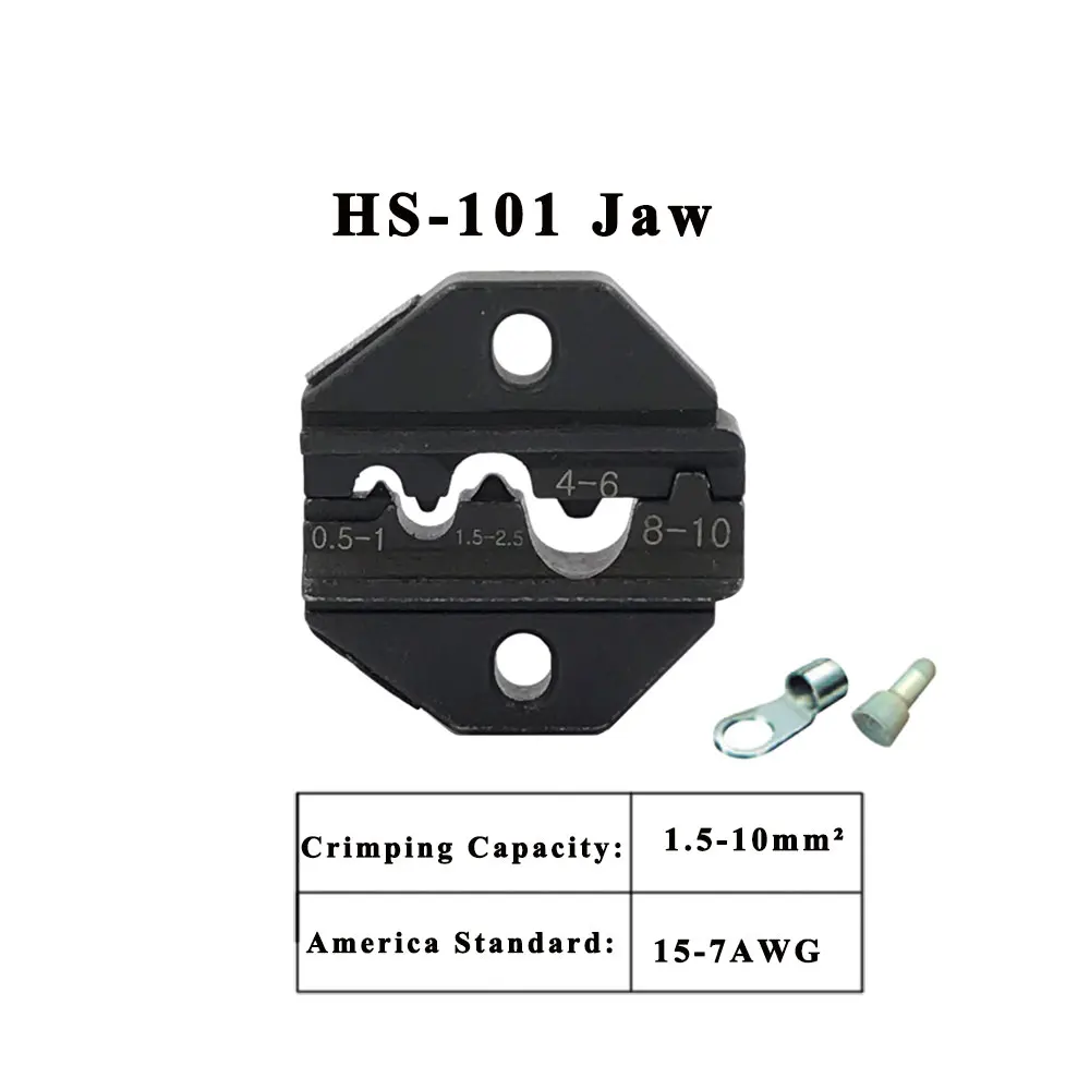HS-101 Crimping pliers jaw for 230mm pliers plug spring and crimping cap terminals HS-02H HS-05H HS-03BC HS-10WF high hardness jaw tool - Color: HS-101