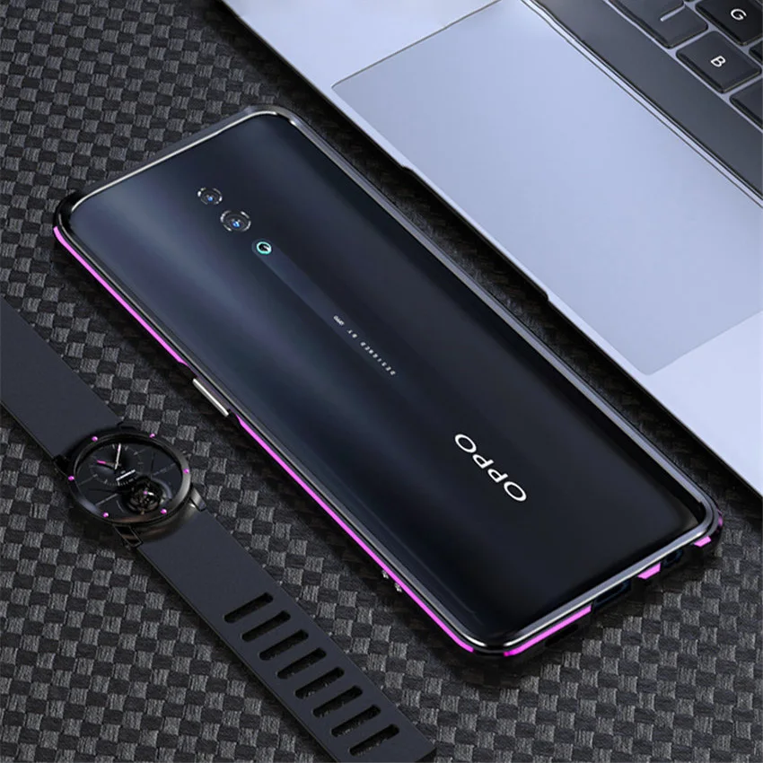 Для OPPO Reno 2 чехол металлический каркас двойной цвет Алюминиевый Бампер Защитный чехол для OPPO Reno 2 Reno2 чехол для телефона