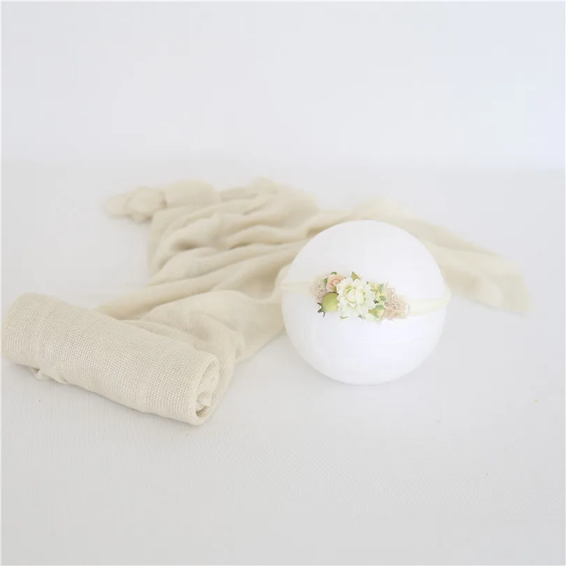 Stretch wrap C Трикотажная обертка для новорожденных, комплект для пеленания и повязки на голову для новорожденных, детская корзина, наполнитель, реквизит для фотосъемки - Цвет: Stretch wrap C