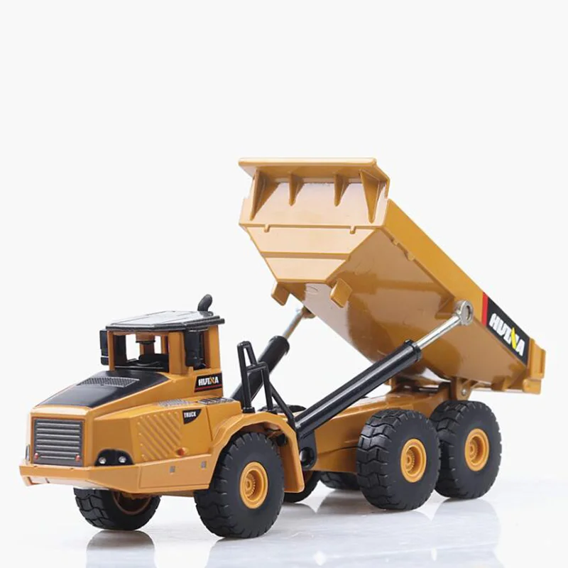 

20CM 1/50 Scale Truck Model Die-cast Alloy Metal Car Auto Tractor Articulated Dump Excavator Toy Engineering for Kids Collection