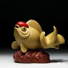 Исин аутентичная фиолетовая глина благоприятная рыба чай домашнее животное Офис чайный набор кунг-фу аксессуары натуральная Дуань грязь Zisha украшения ремесла