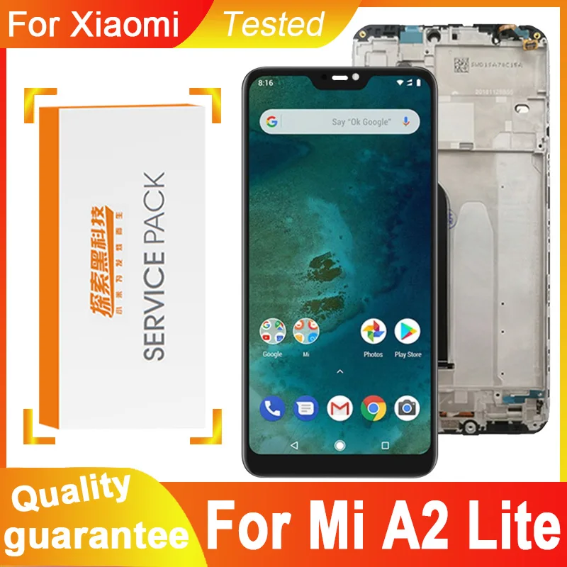 100% протестированный 5 84 ''сменный дисплей для Xiaomi Mi A2 LITE ЖК-дисплей с сенсорным