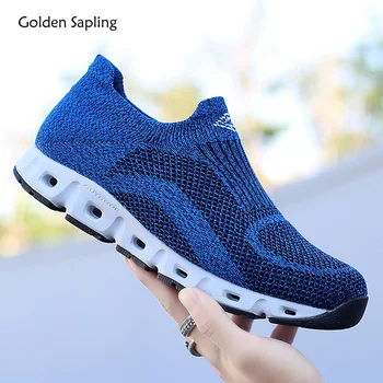 

Golden Sapling Cushion Jogging Shoes Men Summer Breathable Men's Sneakers Slip-on Air Mesh Sport New Lightweight Running Sneaker