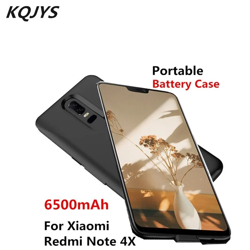KQJYS 6500 мАч портативный резервный источник питания зарядное устройство Внешний аккумулятор зарядное устройство корпус для Xiaomi Redmi Note 4X блок питания