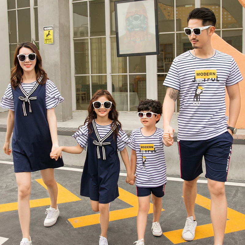 couple and baby matching outfits