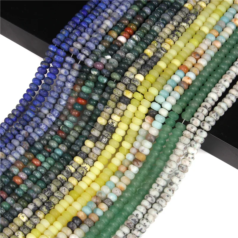 Lots 5x8mm Faceted Multi-Color Gemstone Abacus Rondelle Loose Beads 15" 