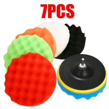 

Car Polishing Pads Regular Sponge Polishing Waxing Buffing Pad Kit Set 7pcs 4inch For Car