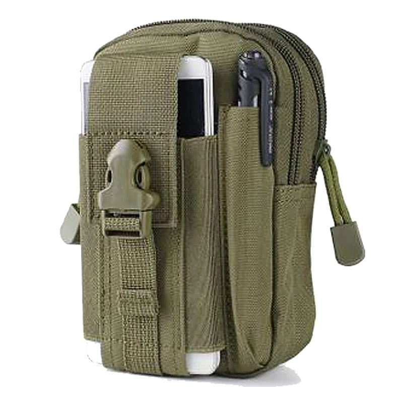 1-Olive Drab Тактическая поясная Сумка Molle, сумка, военная поясная сумка, утилита, EDC, сумка для передач, гаджет, разделитель, органайзер, хранилище - Color: 1-Olive Drab