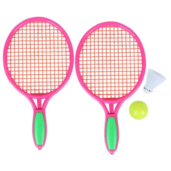 

Home Family Workout With Badminton Ball Interactive Playing Tennis Racket Toy Colorful Fun Game Brainstorm Outdoor Sports