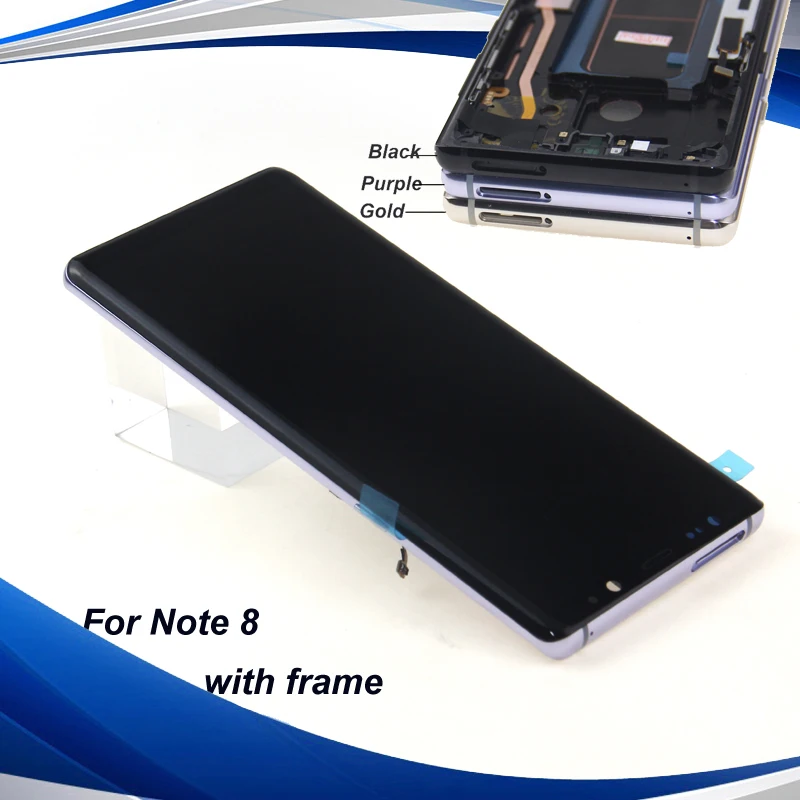Super AMOLED для Samsung Galaxy Note 8 N9500 N9500F ЖК-дисплей с сенсорным экраном дигитайзер рамкой |