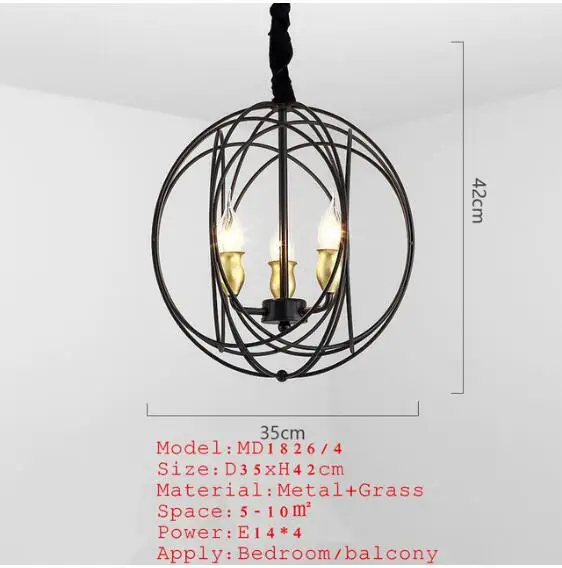 Black 4 Light Роскошные хрустальные люстры освещение диаметр 48 см Классический Золотой Винтаж Ретро итальянский подвесной светильник для столовой - Цвет абажура: Black 4 Light