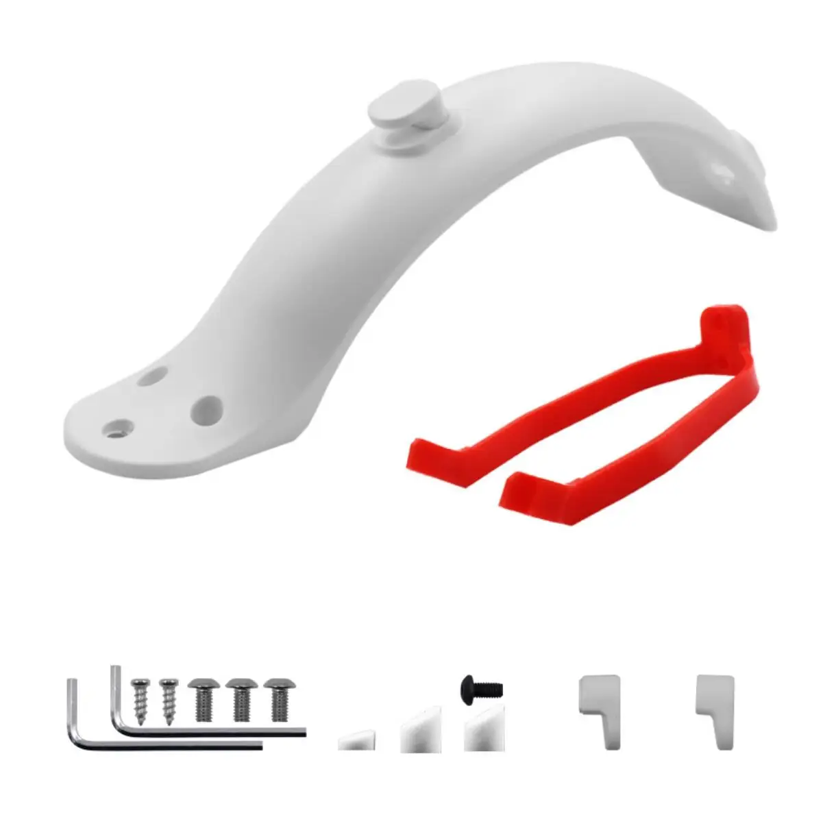 Rear Wheel Fender with Taillight & Hook - Enhanced Mudguard Wing with License Plate Holder and Fender Support