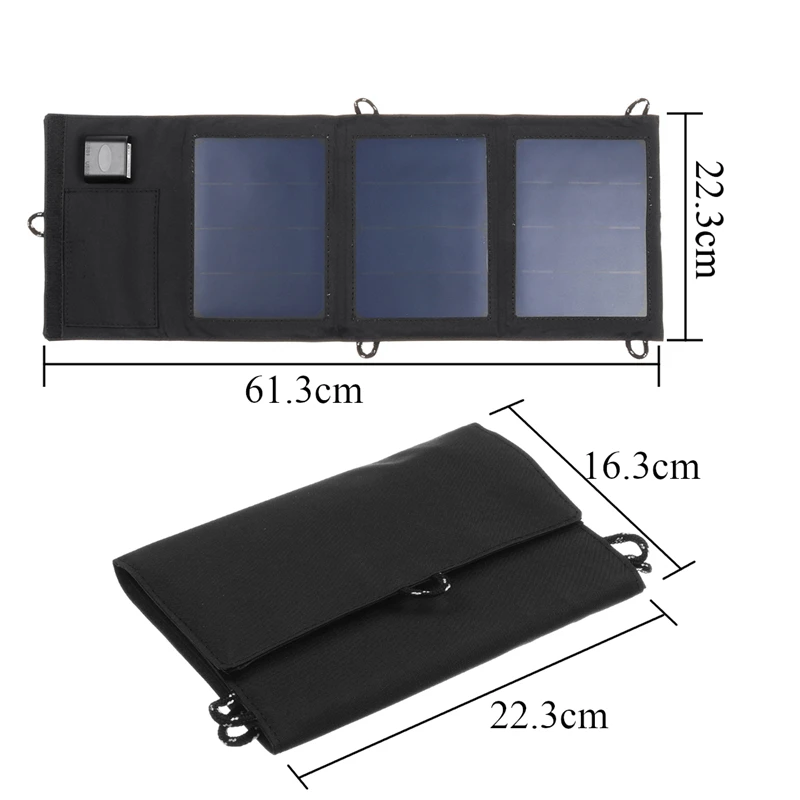 25 Вт Водонепроницаемый солнце складные солнечные батареи для сварочного шлема Зарядное устройство 5V 2A Dual USB Выход устройств Портативный солнечные панели-батареи для нагрева воды в бассейнах на смартфоны