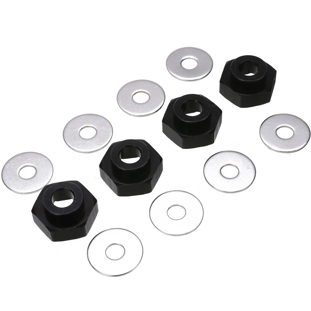 4Pcs/Set 12mm To 17mm Hex Wheel Adapter Extension 5mm For 1/10 1/8 RC Car Wheel Hex
