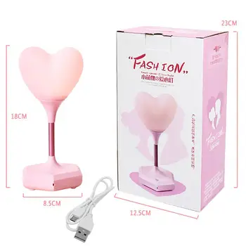 

USB Charging 4 LEDs Night light Cute Table Heart Shape Light Night For Children Room Decoration Brithday Gift For Girl