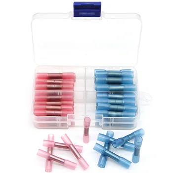 

50PCS Waterproof Seal Heat Shrink Crimp Termina Electrical Wire Splice Cable Insulated Connectors 22-14AWG Kit 2 Size
