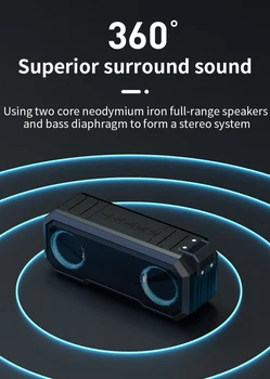 

Portable Wireless Bluetooth Speaker Waterproof Stereo USB/TF/AUX MP3 Mini 3D Stereo Music Surround Support FM TFCard Bass Box