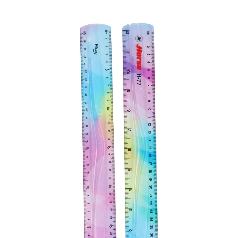12" Student Ruler For Office School New 300mm Flexible Transparent 30cm 