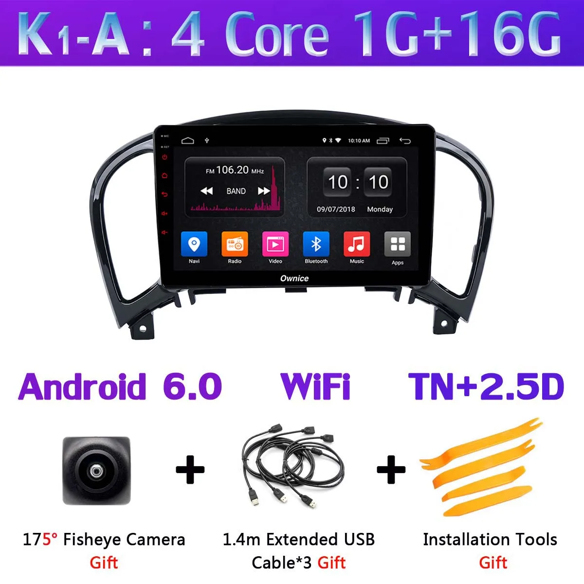360 ° камера 8Core 4G+ 64G Android 9,0 Автомобильный мультимедийный радио для Nissan X Nissan Juke Infiniti esq gps навигация DSP SPDIF CarPlay - Цвет: K1-A