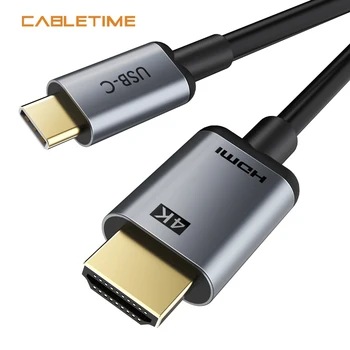 

CABLETIME USB C to HDMI Cable 4K 30Hz Type C Converter Thunderbolt 3 for Huawei Mate 30 Xiaomi HDMI Cable N418