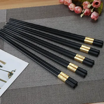 

1 Pair Chinese Style Chopsticks Alloy Chopsticks Restaurant Hot Pot Long Sushi Chopsticks Household Kitchen Utensils