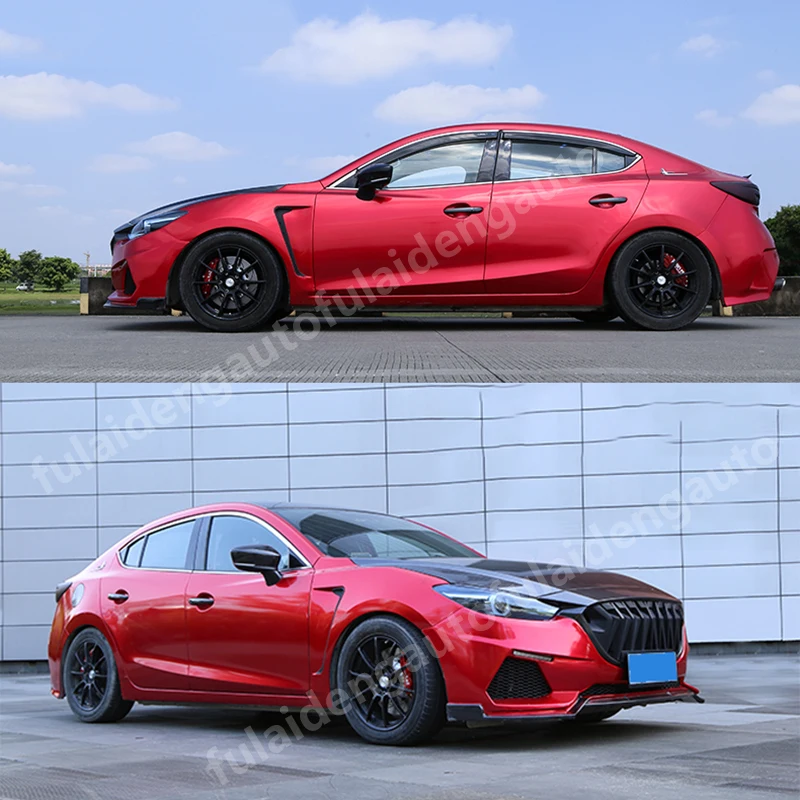 Широкий крыло вспышки обвес колесная арка для Mazda 3 Axela- широкий корпус крыло Колеса хорошая отделка молдинг ремонт аксессуары