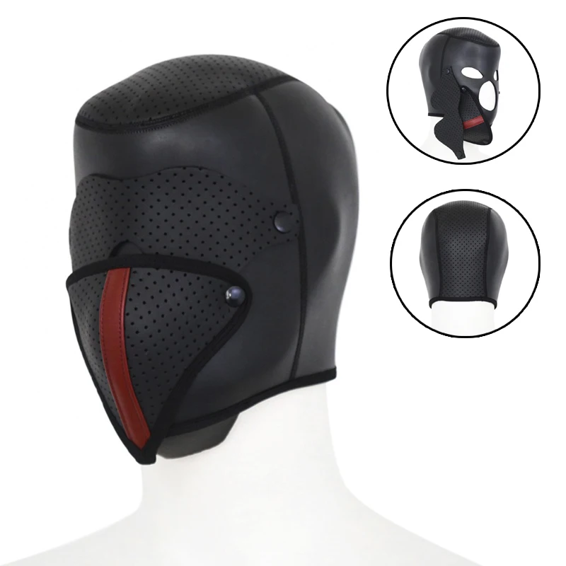 БДСМ Связывание щенок играть прохладный человек капот маска удерживающий