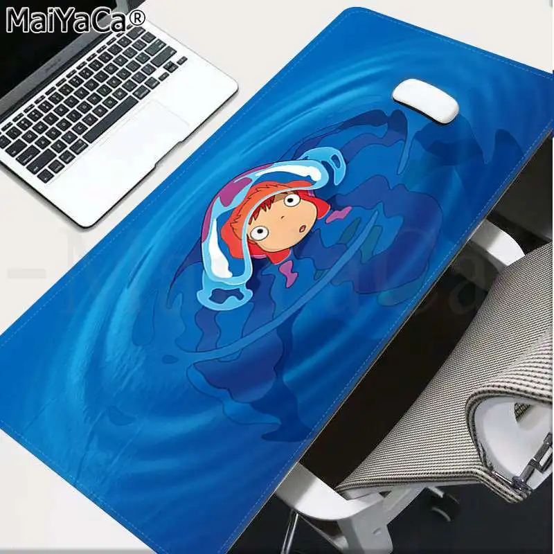 MaiYaCa аниме Ponyo on the Cliff клавиатуры резиновый коврик игровой коврик для мыши Настольный коврик большой коврик для мыши клавиатуры коврик - Цвет: Lock Edge 40X90cm