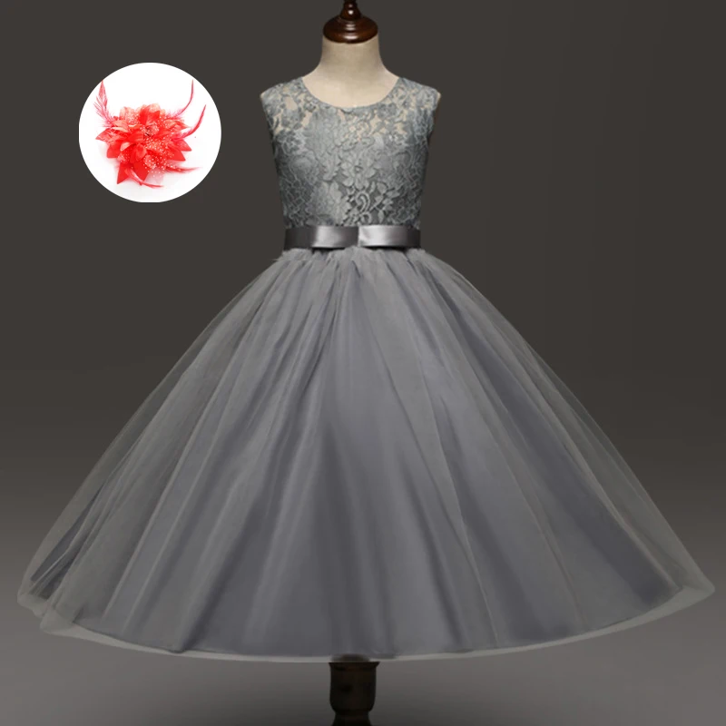 

Teen Kids Clothes 5 To 12 Years Girls Lace Daughter Party Dresses Sleeveless Bowed Wedding Dress for Children 10 Years