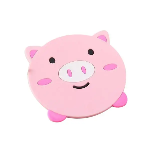 

Cute Animal Silicone Coffee Placemat Button Coaster Cup Mat Glass Cup Beverage Holder Pad pink