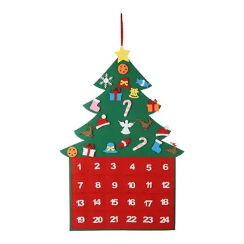 

Christmas 24 Days DIY Felt Xmas Tree Handmade Craft Countdown Calendars Wall Hanging Decor Children Kid Supplies