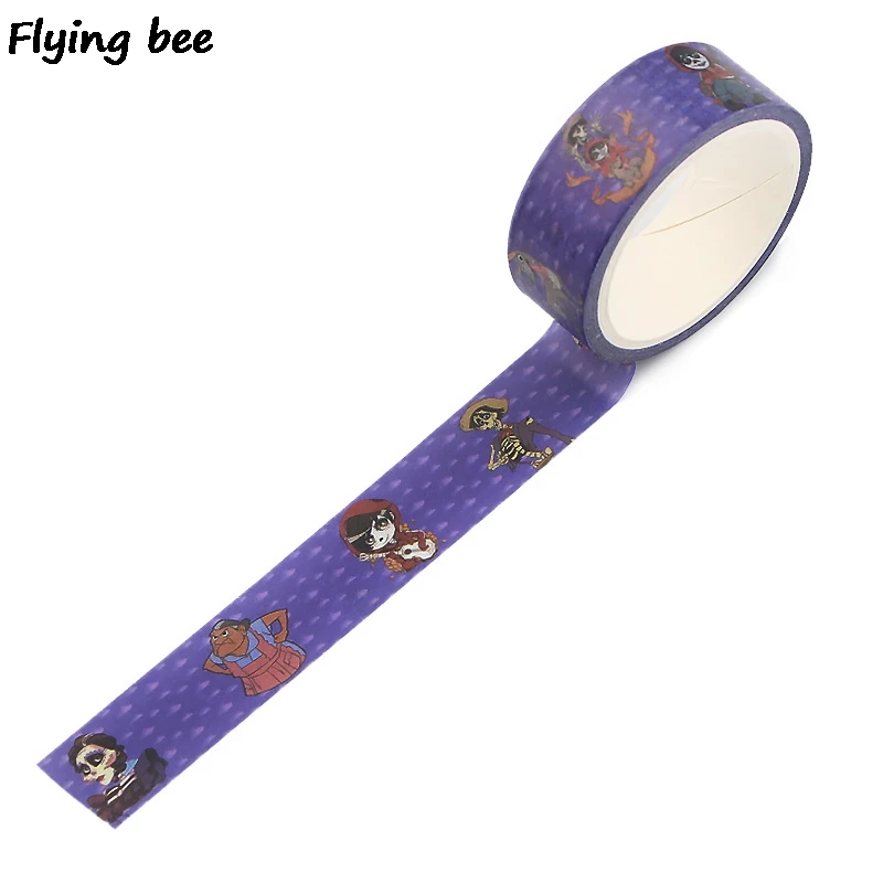 20 шт./партия Flyingbee 15 мм X 5 м Coco васи лента бумага DIY планировщик маскирующая лента клейкие наклейки с лентами декоративные ленты X0496