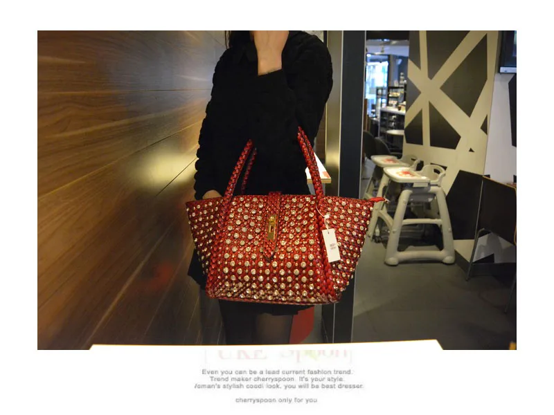 Новинка, модная женская сумка с бриллиантами, сумка на плечо, сумка-мессенджер, дамская сумка, стразы, Дамская большая сумка