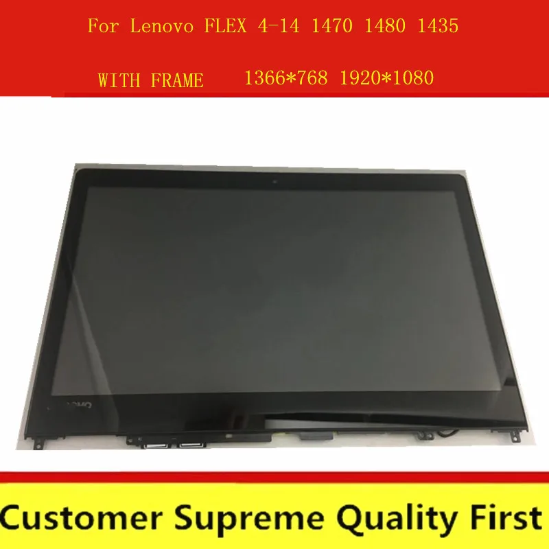 ЖК-дисплей в сборе для Lenovo FLEX 4-14 1470 1480 1435 Йога 510- 14ISK сенсорный экран дигитайзер