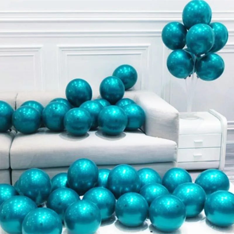30 Pcs 15 세트 10 인치 더블 레이어 진주 청록색 녹색 라텍스 풍선 청록색 헬륨 프리미엄 풍선 생일 웨딩 파티 장식