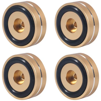 

4PCS Turntable Isolation Feet Pads Aluminum Speaker Spikes Stand Foot Cones Base Mat for o Sound Amplifier