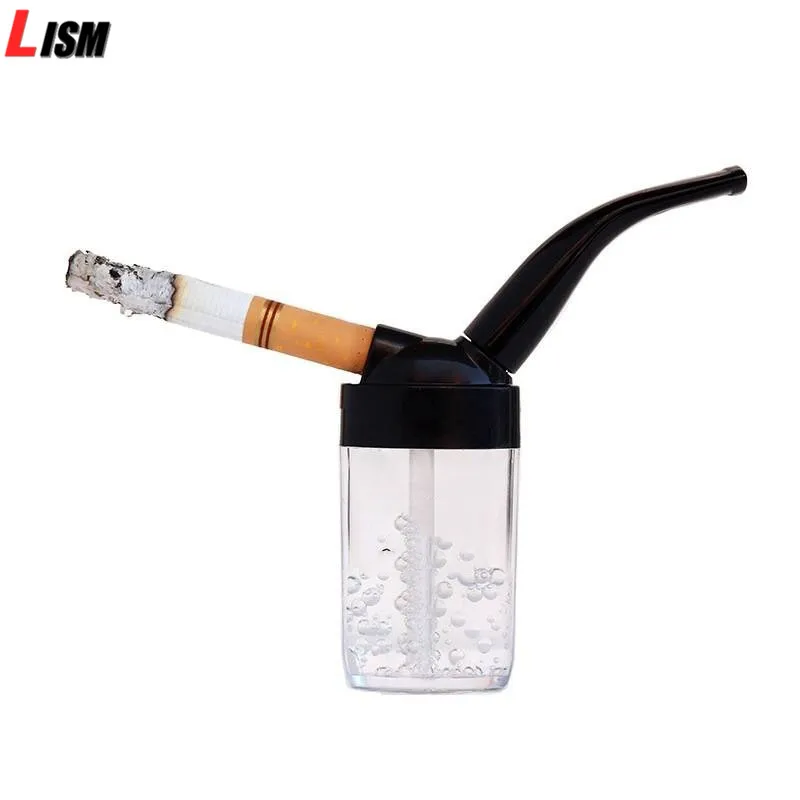 Mini Pipe Smoking Plastic Bottle Water Portable Hookah Shisha Tobacco Pipes For for Men Cigarette Holder |