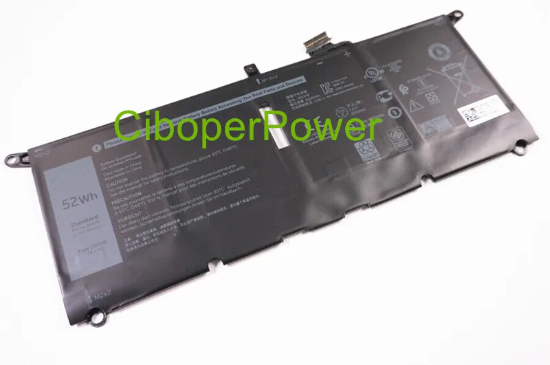 Оригинальное качество для 7,6 V 6500mAh 52Wh 0H754V DXGH8 батареи для 13 9370 FHD серии I5