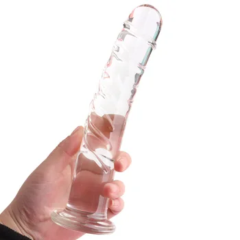 Pyrex Crystal Glass Dildo Realistic Penis Adult Game Sex Toys For Women And Men Gay Masturbation Fisting Dildo Anal Butt Plug 3
