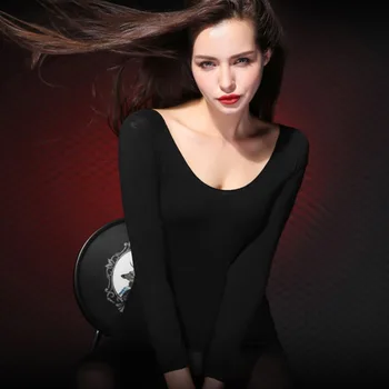 

1 Set Women Thermal Underwear Sets 37 Degree Constant Temperature Long Super Elastic Ultrathin Heat-generating Tops Bottoms Warm
