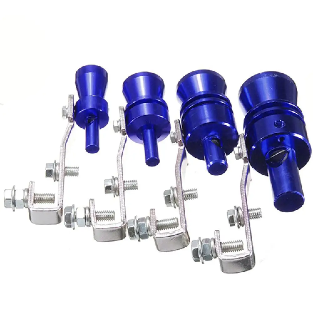 Automobile Turbine Whistle Car Universal Turbo Sound Muffler Exhaust Pipe Blow-off Vale Simulator Whistle Blue Size S/M/L/XL