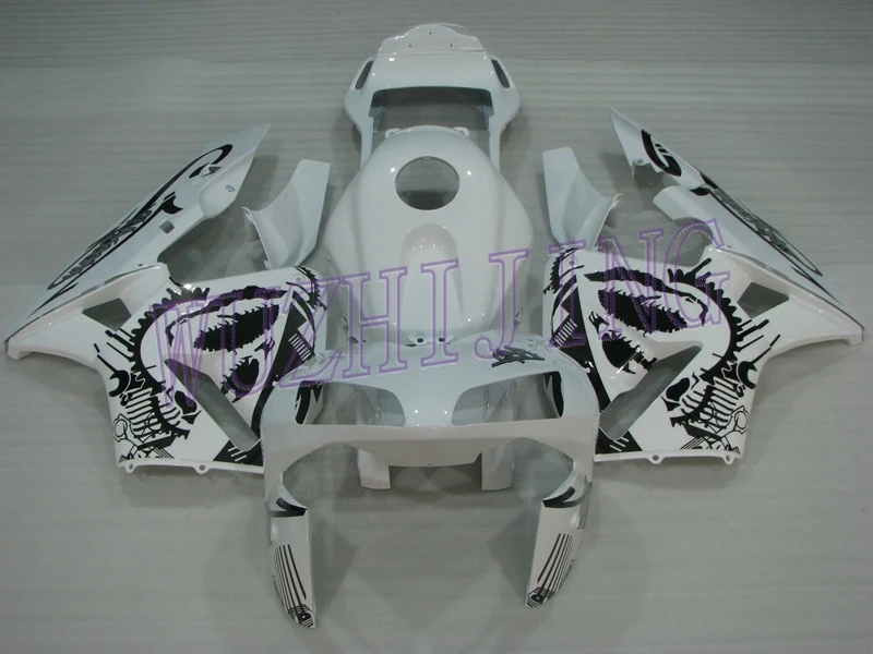 Кузов CBR 600 RR 2005 Пластик Обтекатели CBR 600RR 05 Белый Черный ABS обтекатель для Honda CBR600RR 2005-2006