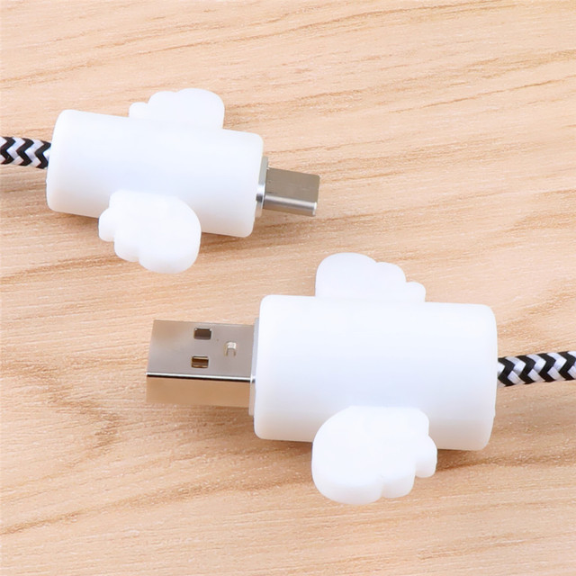 Angel Wing Cable Protector Type C USB Charger Cord Cable Winder Organizer Holder For Micro Usb C Line Cable Bite Protector