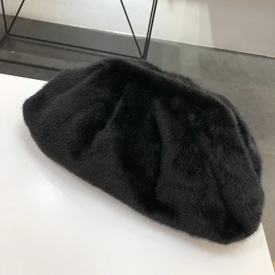 Меховая сумка Женская милая Большая большая Маленькая подушка сумка клатч зимняя теплая сумка через плечо